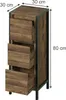 mobiletto bagno Vicco Naola Quercia/nero 30 x 80 cm con 3 Anteprima dell’immagine prodotto 2
