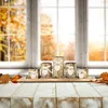 Relaxdays Set theelichthouders met dienblad en steentjes, Productafbeelding-voorbeeld 2