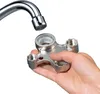 A hand holds a silver tool near a faucet. Náhľad obrázku produktu