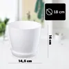 KADAX Blumentopf "Turi", Pflanzkübel mit Untersetzer, 18cm, Produktbild-Vorschau 2