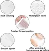 Collage of close-up images highlighting features of a garment bag. Produktbild-Vorschau