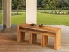 BELIANI Gartenhocker 3er Set Hellbraun Akazienholz Produktbild-Vorschau 4