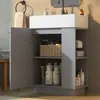 Merax Waschbeckenunterschrank mit Keramik Waschbecken, Produktbild-Vorschau 2