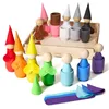 Ulanik Montessori-Holzspielzeug "Steckpuppen mit Schals und Produktbild-Vorschau 1