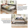 INONEFT Gestoffeerd bed 140x200 cm met LED-verlichting en Productafbeelding-voorbeeld 5