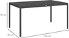 Outsunny tuintafel, eettafel voor 6 personen, terras tafel Productafbeelding-voorbeeld 3