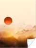 MuchoWow® Poster Malerei - Sonne - Landschaft - Vögel Produktbild-Vorschau 1