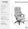 Chaise de bureau JILIEN avec repose-pieds et revêtement en Voir les images du produit 6