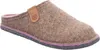 A single brown slipper with pink and gray trim is shown against a white background. Produktbild-Vorschau