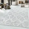 Teppich Läufer Wohnzimmer Grau 60x110 Boho-Design aus Produktbild-Vorschau 2