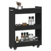 vidaXL Armadio con rotelle Nero 60x22x79 cm Materiale a Anteprima dell’immagine prodotto 4
