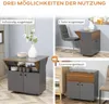 HOMCOM Esstisch Klapptisch mit Rollen Küchentisch Stauraum Produktbild-Vorschau 4