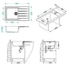Technical drawings and dimensions of a sink. Produktbild-Vorschau