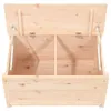 An open wooden storage bench with two compartments. Náhľad obrázku produktu