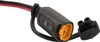 Close-up of a black and orange electrical connector with red and black wires. Produktbild-Vorschau