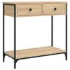 vidaXL Stolik konsola dąb sonoma 75x34,5x75 cm materiał Podgląd zdjęcia produktu 1