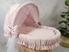 Babykorb Stubenwagen Weiß für Mädchen Babys Großen Rädern Produktbild-Vorschau 3
