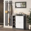 Wandgarderoben-Set,1Spiegel,2 Wandpaneelen,1Regalwand,1 Produktbild-Vorschau 3