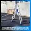 WORHAN Teleskopleiter 587cm Leiter Anlegeleiter Klappleiter Produktbild-Vorschau 13