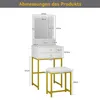 Puluomis Coiffeuse avec éclairage réglable, support pour Voir les images du produit 5