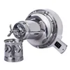 A shiny, metallic device with a propeller-like attachment and a separate metallic cup with decorative holes, presented against a white background. Podgląd zdjęcia produktu