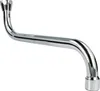 A chrome-plated S-shaped faucet spout is shown against a white background. Produktbild-Vorschau