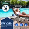 tillvex® Sonnenliege mit Dach und Kopfkissen Anthrazit - Produktbild-Vorschau 6