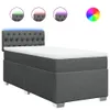 Boxspringbett mit Matratze Dunkelgrau 90x200 cm Stoff Produktbild-Vorschau 1