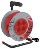Prodlužovací kabel na bubnu 15 m / 4 zásuvky / červený / PVC / 230 V / 1 mm2 Podgląd zdjęcia produktu