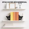 Katze Buchstützen Metall,Kreativität Katze Bücherstütze, Produktbild-Vorschau 3