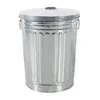 Zink Abfalleimer mit Deckel 58 Liter Silber Outdoor Garten Produktbild-Vorschau 1