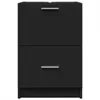 vidaXL Waschbeckenunterschrank Schwarz 40x37x59 cm Produktbild-Vorschau 4