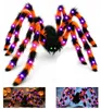 Halloween Spinne 125 cm, Riesenspinne mit lila LED, Produktbild-Vorschau 1
