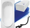 Baignoire rectangulaire 160x75 avec support de baignoire, Voir les images du produit 7