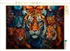 CALVENDO Puzzle Tiger - Illustration vieler Köpfe auf einem Produktbild-Vorschau 1