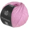 A ball of pink yarn with a black label. Produktbild-Vorschau