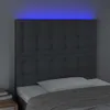 LED Kopfteil Dunkelgrau 90x5x118/128 cm Stoff Produktbild-Vorschau 3
