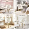 lot de 1 chaises de salle à manger en velours Chaise de Voir les images du produit 3