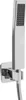 A silver hand shower head with hose and holder, shown against a white background. Podgląd zdjęcia produktu
