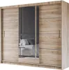 Krudox PRVTA Schwebetürenschrank Sonoma mit Spiegel 250 cm Produktbild-Vorschau 2