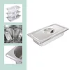 Relaxdays Gastro bewaardoos GN 1/3, roestvrij staal, set Productafbeelding-voorbeeld 6