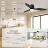 Ventilateur de plafond HOMCOM avec lampe et télécommande, Voir les images du produit 8