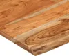 A close-up view of a wooden shelf with a natural edge. Náhled obrázku produktu