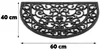 Hartgummi Fußmatte Ornamente halbrund 40x60 cm schwarz Produktbild-Vorschau 2