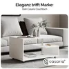 CASARIA® Couchtisch Weiß Holz mit Stauraum 95x55cm Produktbild-Vorschau 2