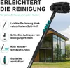 A telescopic washing brush is shown in use against a modern house with large windows. Produktbild-Vorschau