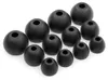 A collection of black silicone earbud tips of various sizes. Anteprima dell’immagine prodotto