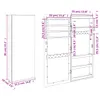 vidaXL Armoire à bijoux miroir avec éclairage LED mural Voir les images du produit 8