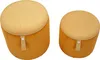 Bolzano Zestaw Puf z Schowkiem Musztardowy 2 szt Ø38x38cm Podgląd zdjęcia produktu 2