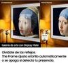 Comparison of a conventional TV display versus a matte display, showcasing glare reduction. Produktbild-Vorschau